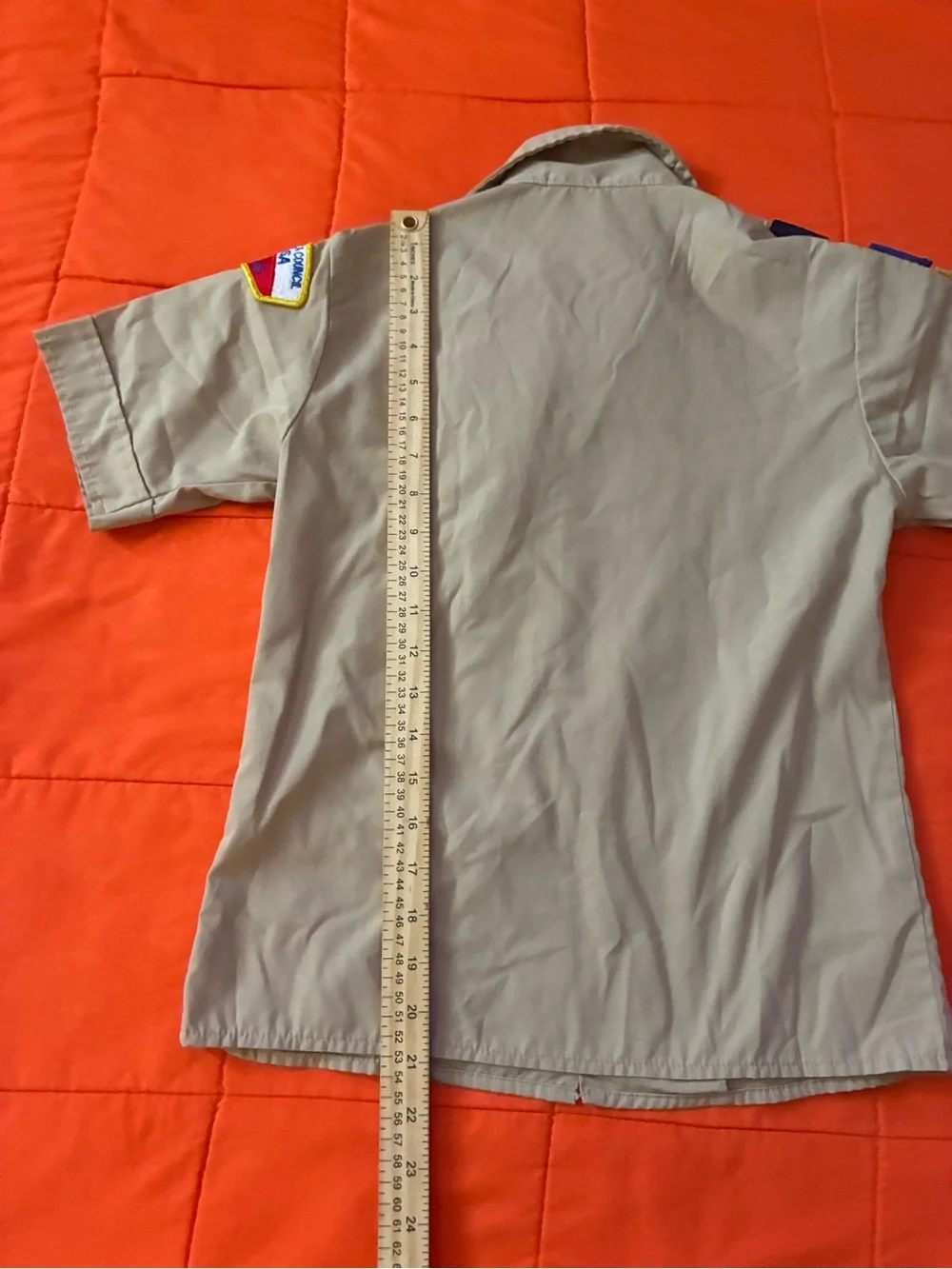 Boy Scouts Shirt Youth Medium Scout Short Sleeve With Patches (10-12)